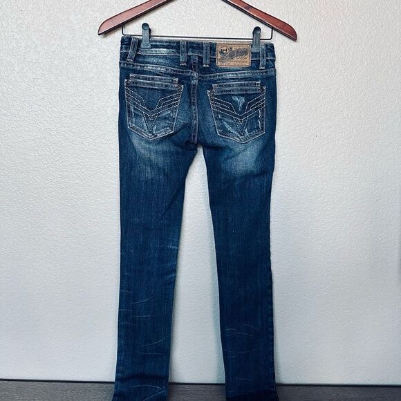 Vigoss Dublin Skinny Distressed Low Rise Jeans 24/00 - Picture 4 of 6
